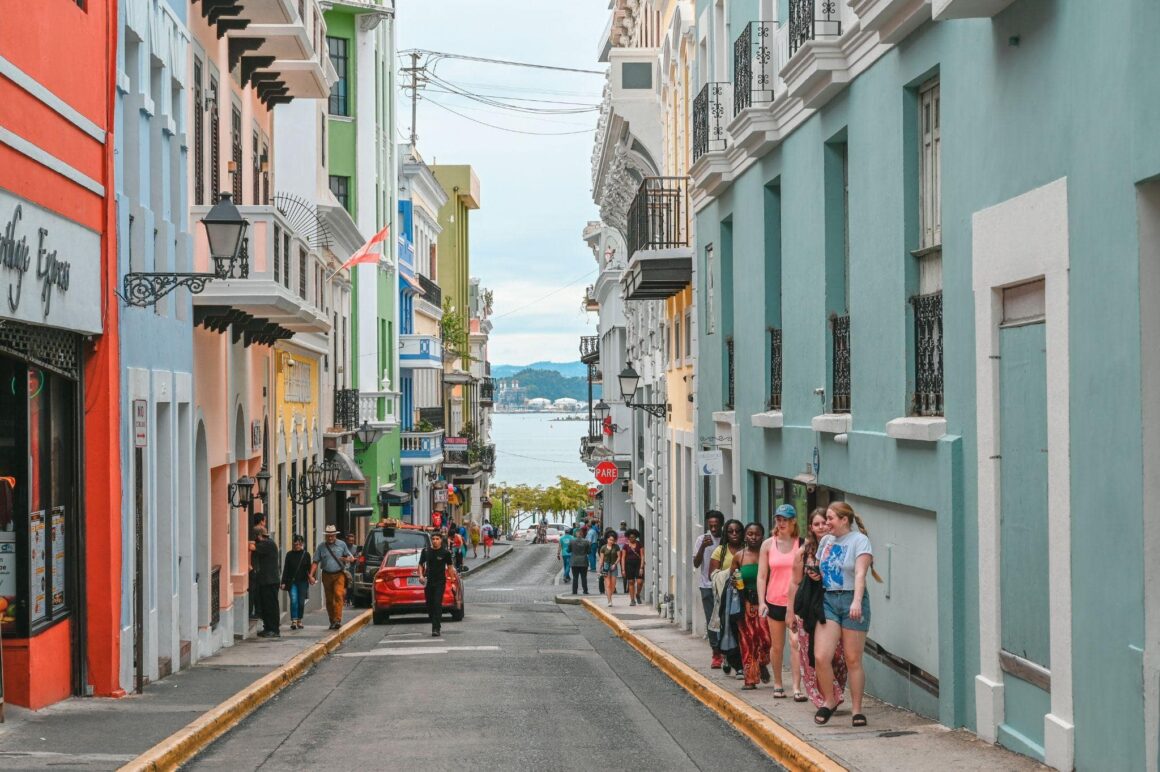 The architecture of San Juan with colorful buildings
